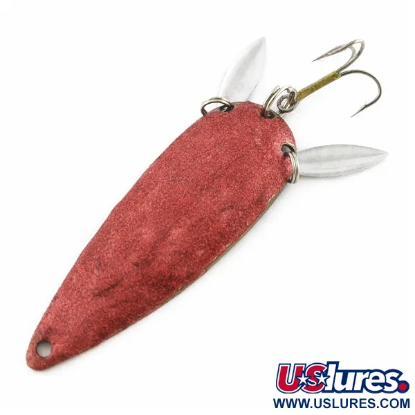 Vintage  Marathon Bait Company Marathon, 3/5oz white/red fishing spoon #24180