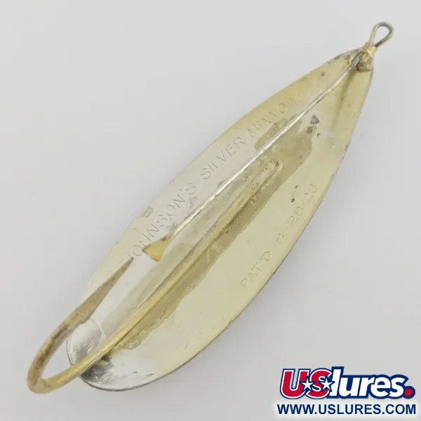 Vintage   Johnson Silver Minnow, 1oz silver/gold fishing spoon #24182