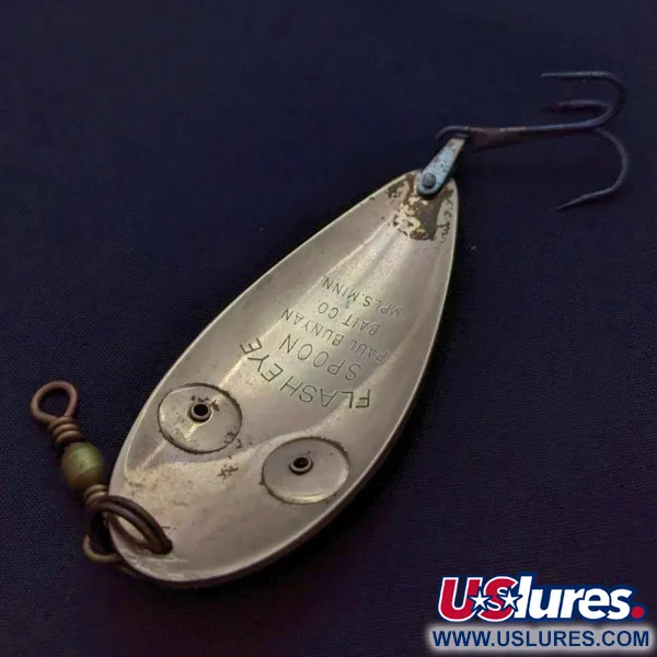Vintage   Paul Bunyan Flash eye spoon, 3/5oz coppe/red eyes fishing spoon #24183