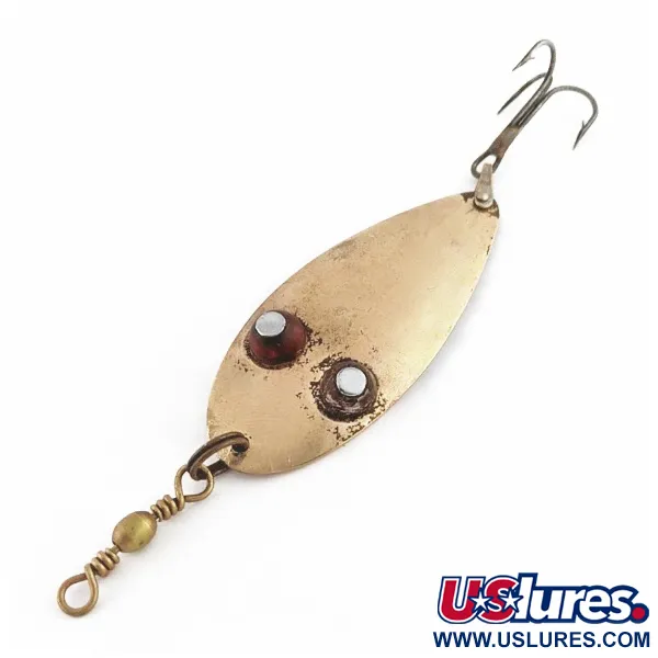Vintage   Paul Bunyan Flash eye spoon, 3/5oz coppe/red eyes fishing spoon #24183