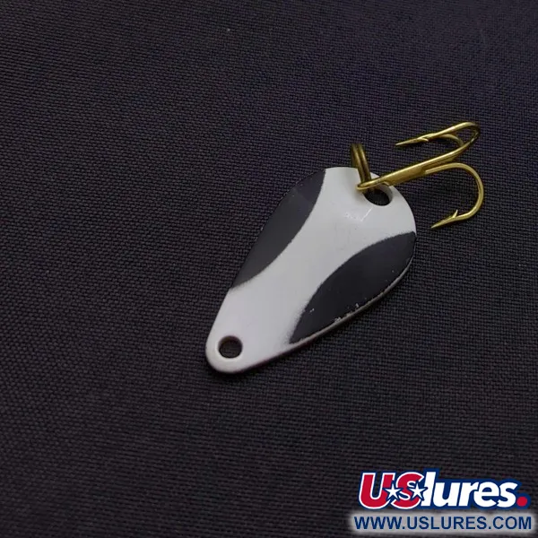 Vintage   Acme K.O. Wobbler, 1/8oz white/black/gold fishing spoon #24191