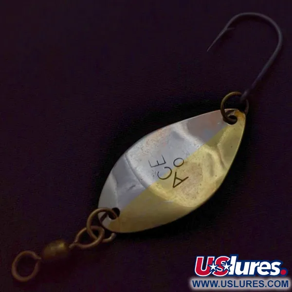 Vintage   Otto's ACE BAITS, 3/32oz nickel/brass fishing spoon #24193