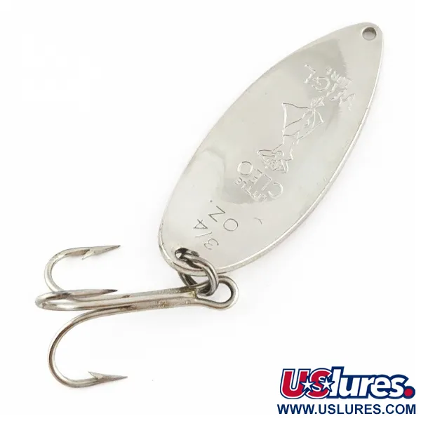 Vintage  Seneca Little Cleo (Hula Girl), 3/4oz nickel fishing spoon #24197