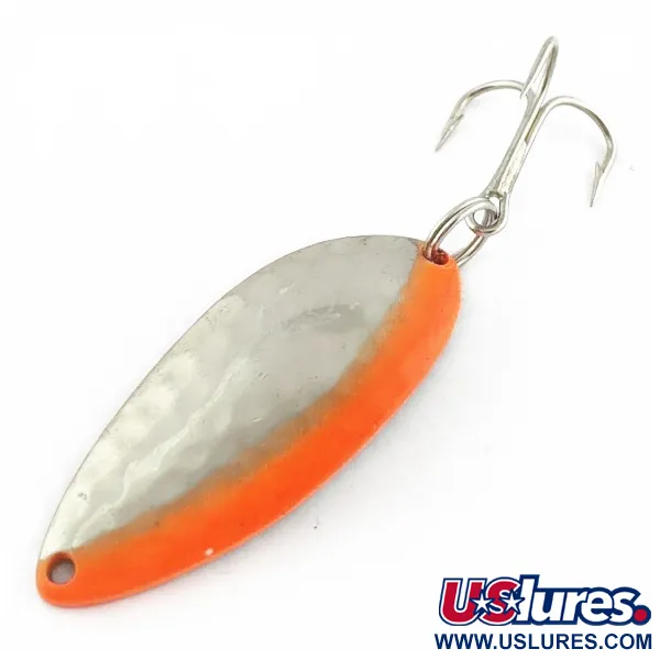 Vintage  Eppinger Dardevle Devle Dog  5400 Detroit (1980 s), 1/2oz Nickel/Orange UV fishing spoon #24200