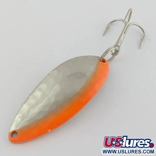Vintage  Eppinger Dardevle Devle Dog  5400 Detroit (1980 s), 1/2oz Nickel/Orange UV fishing spoon #24200