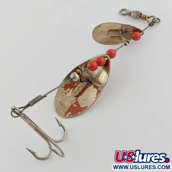 Vintage   Weller June-Bug, 1/4oz silver/gold spinning lure #24206