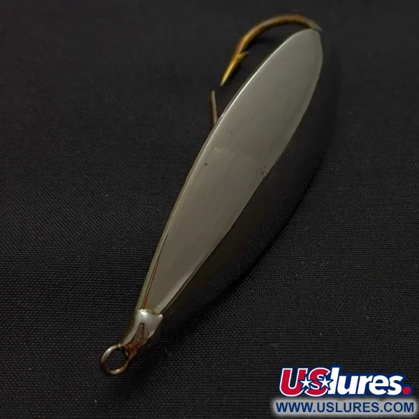 Vintage   Johnson Silver Minnow Weedless, 2/5oz silver/brass fishing spoon #24219