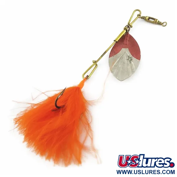 Vintage  Other G.M. Skinner 4 ( pat. Canada 1874), 1/4oz nickel/red spinning lure #24225