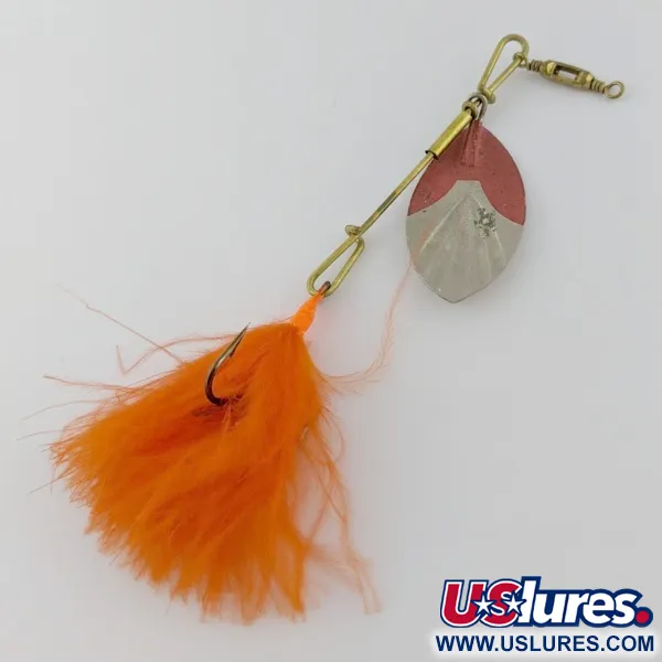 Vintage  Other G.M. Skinner 4 ( pat. Canada 1874), 1/4oz nickel/red spinning lure #24225