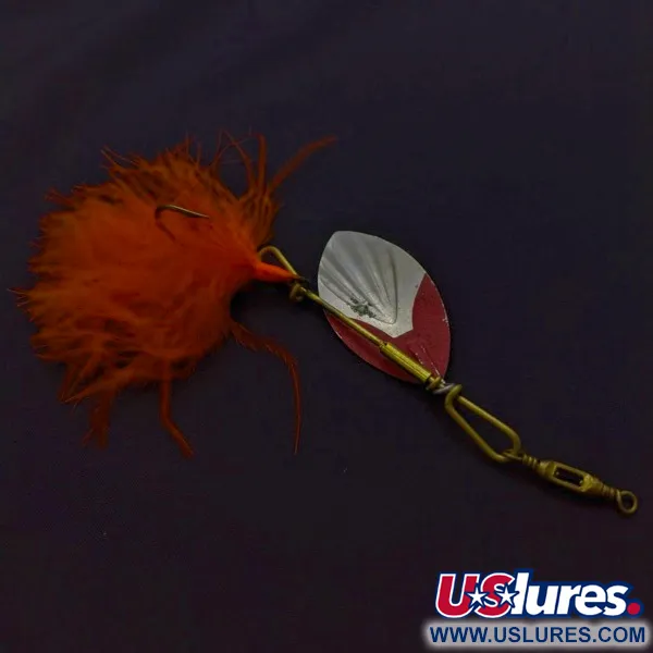 Vintage  Other G.M. Skinner 4 ( pat. Canada 1874), 1/4oz nickel/red spinning lure #24225