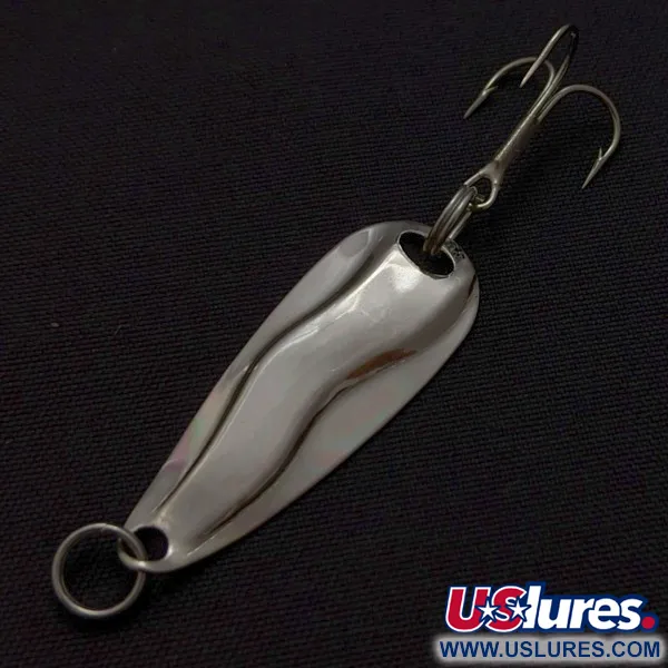 Vintage   Luhr Jensen Hot Shot W, 3/64oz nickel fishing spoon #24231