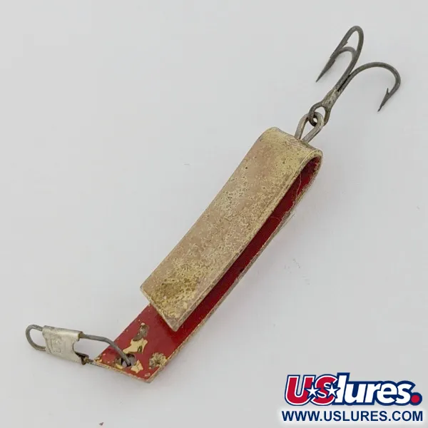 Vintage   South Bend  Super-Duper 503, 3/16oz Gold/red fishing spoon #24239