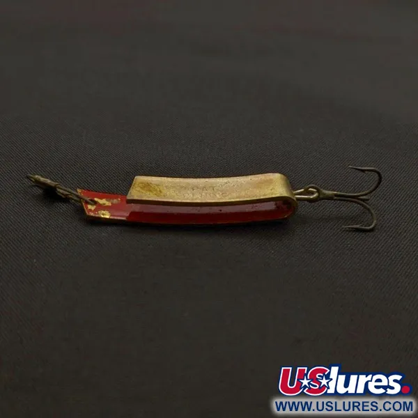 Vintage   South Bend  Super-Duper 503, 3/16oz Gold/red fishing spoon #24239