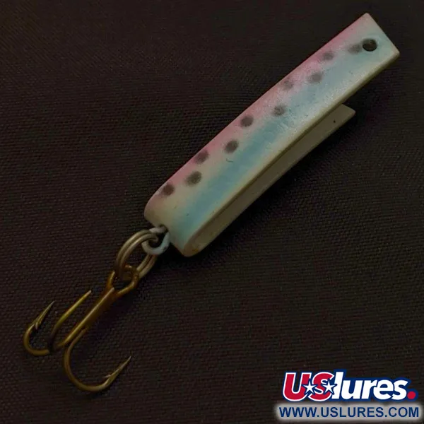 Vintage  Luhr Jensen Super-Duper 503, 1/8oz black/gold/red fishing spoon #24244