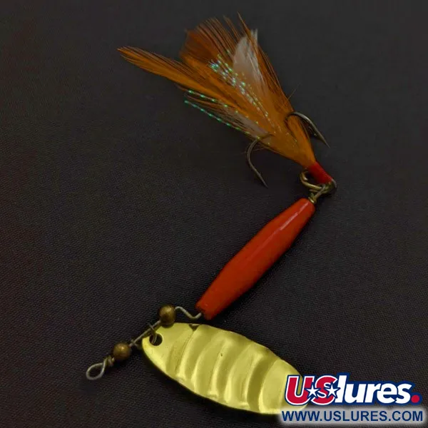 Vintage   Worth #301, 1/3oz red/black/gold spinning lure #24248