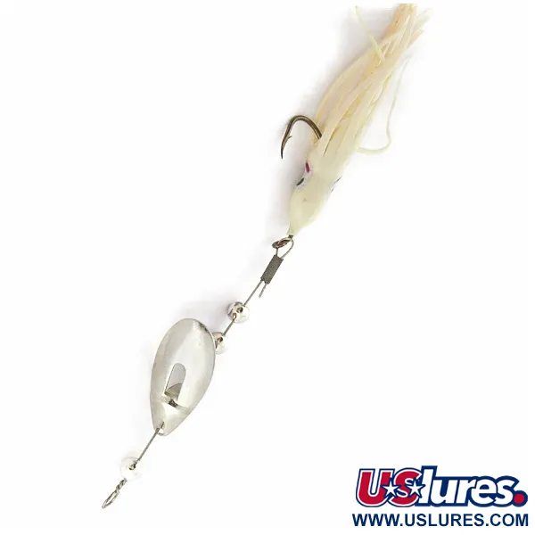 Vintage   Worth June bug, 3/16oz nickel/blue spinning lure #24252