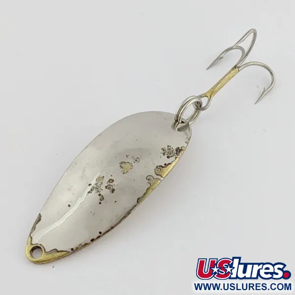 Vintage  Seneca Little Cleo (Hula Girl), 1/2oz Nickel / Brass fishing spoon #24253