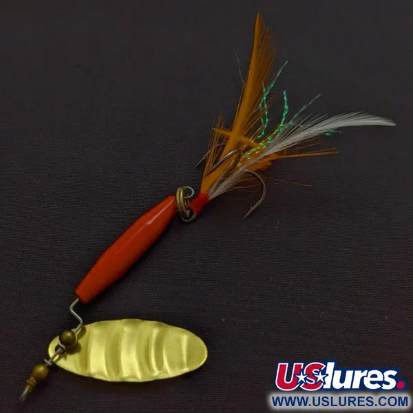 Vintage   Worth #301, 1/3oz red/black/gold spinning lure #24254