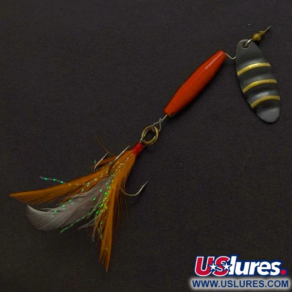 Vintage   Worth #301, 1/3oz red/black/gold spinning lure #24254