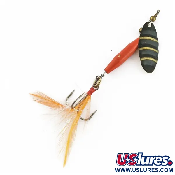 Vintage   Worth #301, 1/3oz red/black/gold spinning lure #24254