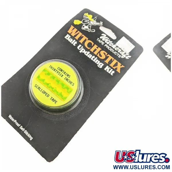   Witchcraft Witchstix Bait Scalloped tape ,  yellow/green hologram fishing #24257
