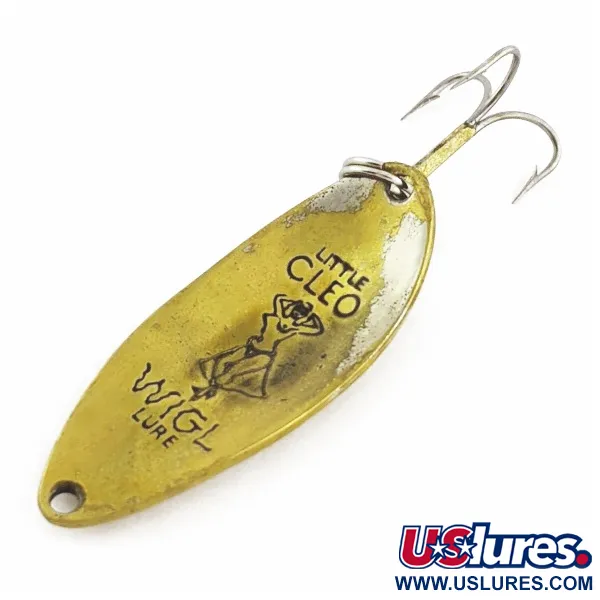 Vintage  Seneca Little Cleo (Hula Girl), 1/2oz Brass fishing spoon #24259