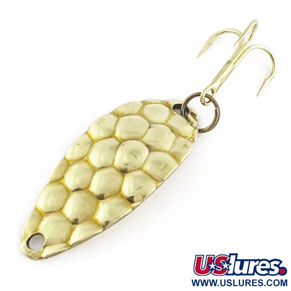 Vintage   Acme Little Cleo bubbles, 1/8oz gold fishing spoon #24262