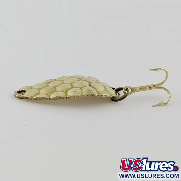 Vintage   Acme Little Cleo bubbles, 1/8oz gold fishing spoon #24262