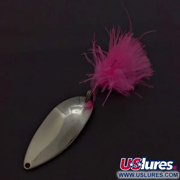 Vintage  Seneca Little Cleo (Hula Girl), 3/4oz nickel/blue fishing spoon #24270