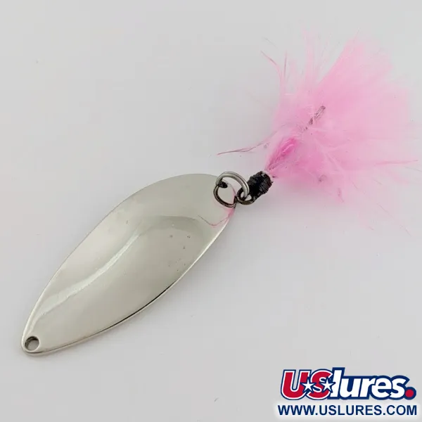 Vintage  Seneca Little Cleo (Hula Girl), 3/4oz nickel/blue fishing spoon #24270