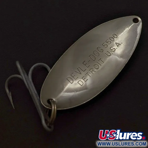 Vintage  Eppinger Dardevle Devle Dog  5500 Detroit (1980 s), 3/4oz Nickel fishing spoon #24271