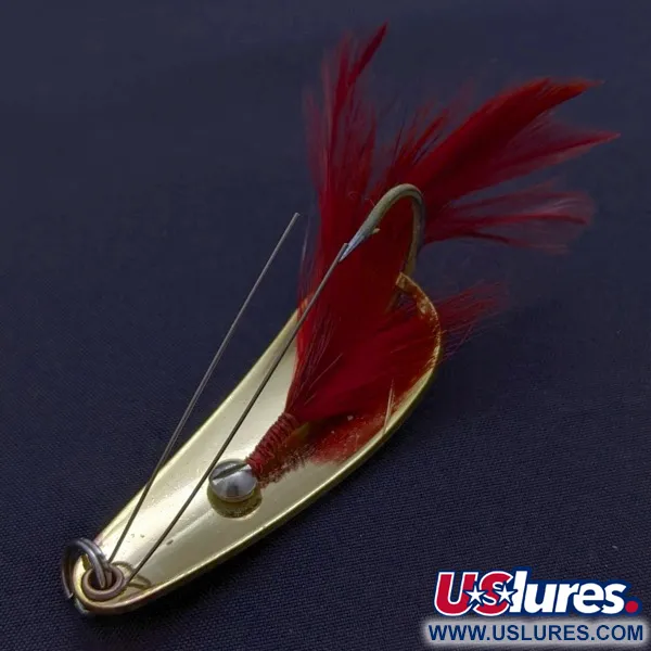 Vintage   Weedless Weezel bait Rex Spoon, 2/5oz gold fishing spoon #24276