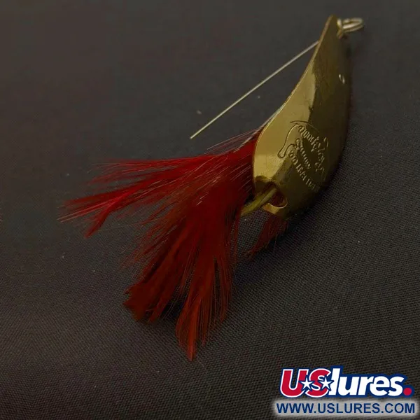 Vintage   Weedless Weezel bait Rex Spoon, 2/5oz gold fishing spoon #24276