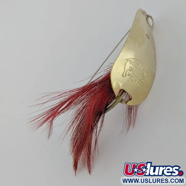 Vintage   Weedless Weezel bait Rex Spoon, 2/5oz gold fishing spoon #24276