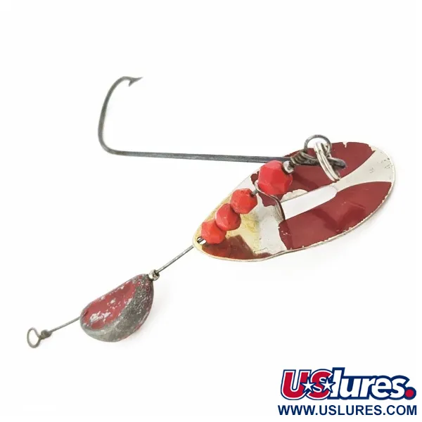 Vintage   Weller June-Bug Stripe-on, 1/2oz silver/gold spinning lure #24278