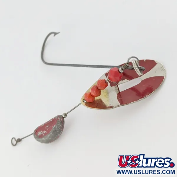 Vintage   Weller June-Bug Stripe-on, 1/2oz silver/gold spinning lure #24278
