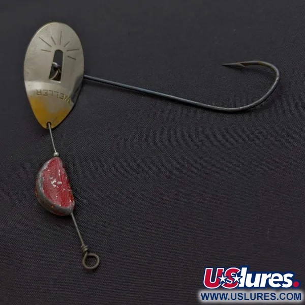 Vintage   Weller June-Bug Stripe-on, 1/2oz silver/gold spinning lure #24278