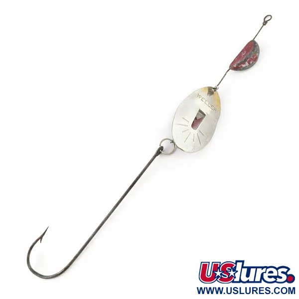 Vintage   Weller June-Bug Stripe-on, 1/2oz silver/gold spinning lure #24278