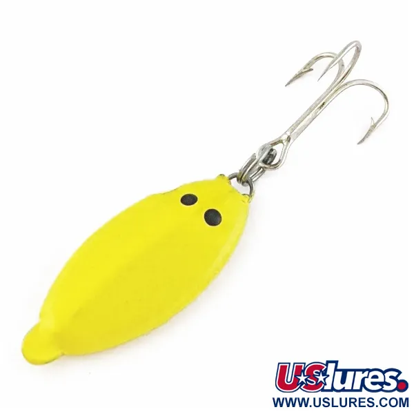 Vintage   Worth Slab Jig , 2/3oz yellow fishing spoon #24294