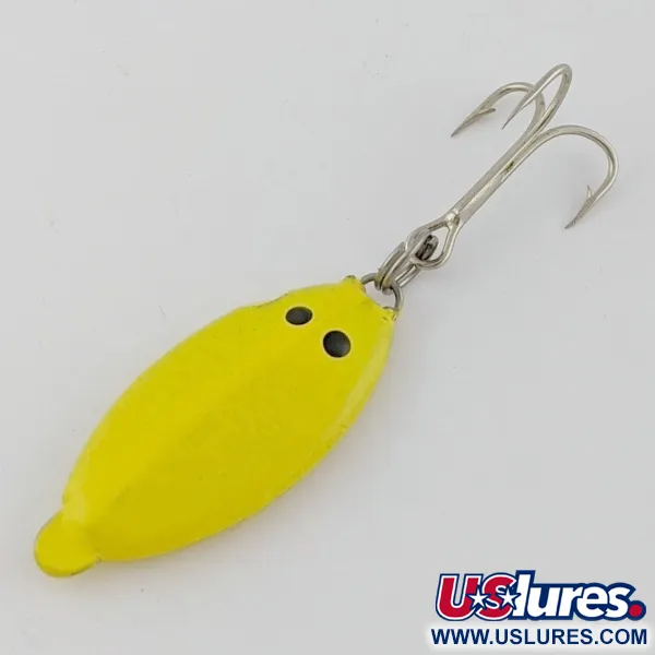 Vintage   Worth Slab Jig , 2/3oz yellow fishing spoon #24294