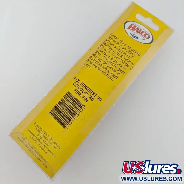  Halco Tackle  Halco Poltergeist 80, 3/5oz Fire Fin fishing lure #24305