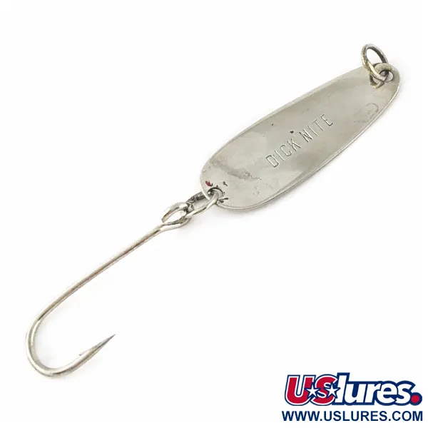 Vintage  Dick Nite Spoons Dick Nite, 1/32oz  Nickel  fishing spoon #24313