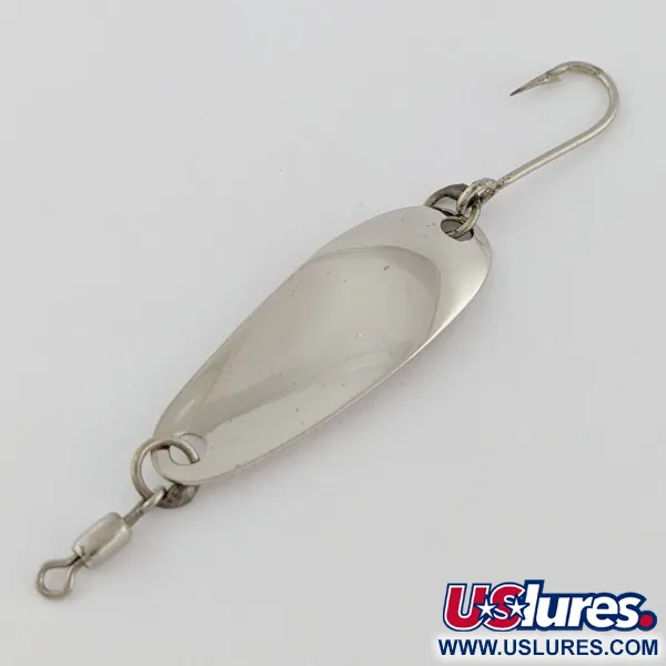 Vintage   Les Davis Canadian Wonder 1, 3/32oz nickel/gold fishing spoon #24314