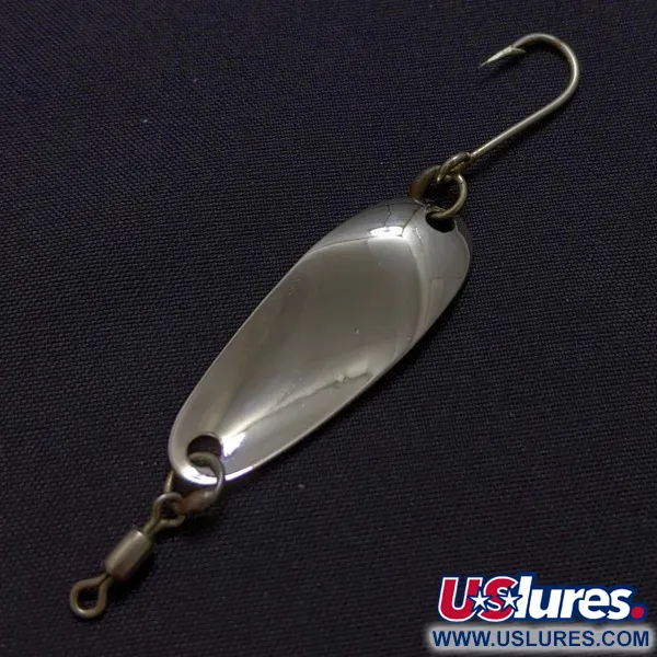 Vintage   Les Davis Canadian Wonder 1, 3/32oz nickel/gold fishing spoon #24314