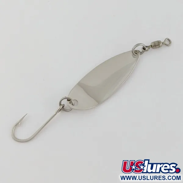 Vintage  Hildebrandt Spinners Hildebrandt Little Shaver 3, 1/16oz Nickel fishing spoon #24318