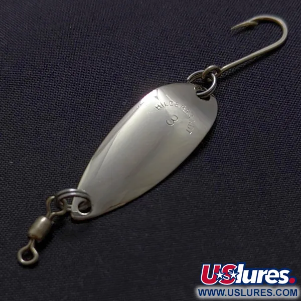 Vintage  Hildebrandt Spinners Hildebrandt Little Shaver 3, 1/16oz Nickel fishing spoon #24318