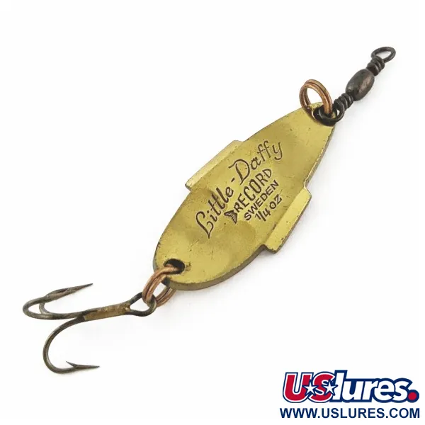 Vintage  Abu Garcia Abu Little Daffy, 1/4oz gold/red fishing spoon #24319