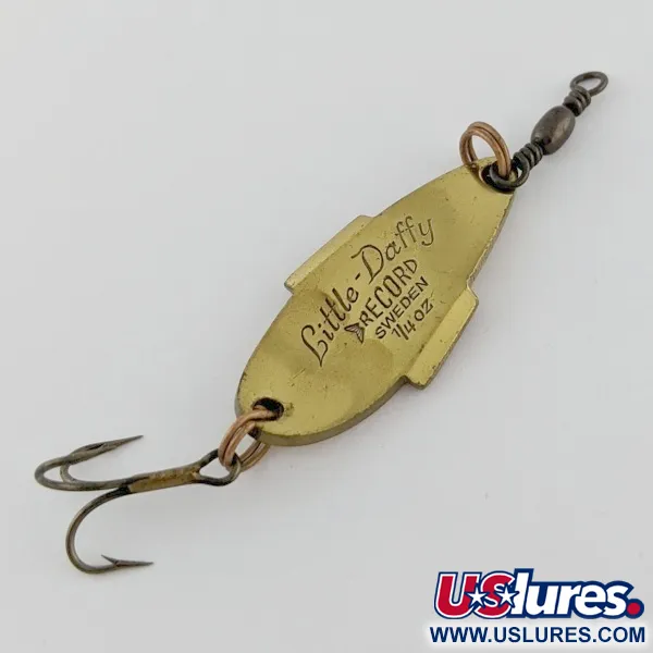 Vintage  Abu Garcia Abu Little Daffy, 1/4oz gold/red fishing spoon #24319