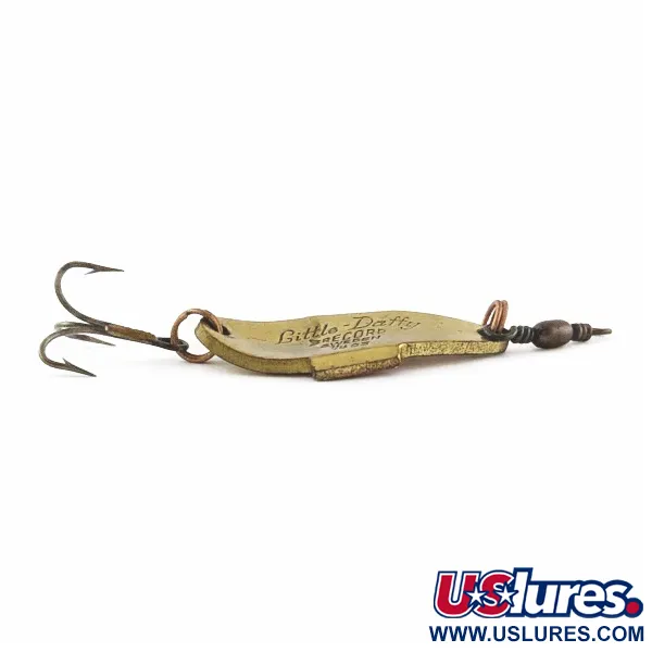 Vintage  Abu Garcia Abu Little Daffy, 1/4oz gold/red fishing spoon #24319