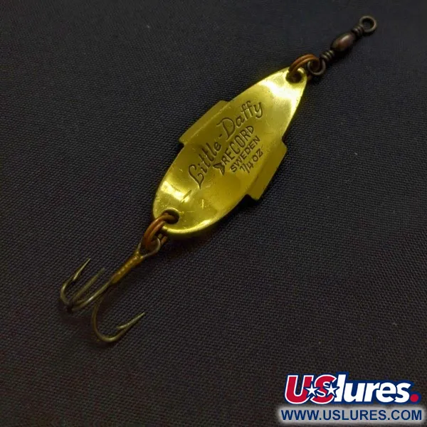 Vintage  Abu Garcia Abu Little Daffy, 1/4oz gold/red fishing spoon #24319